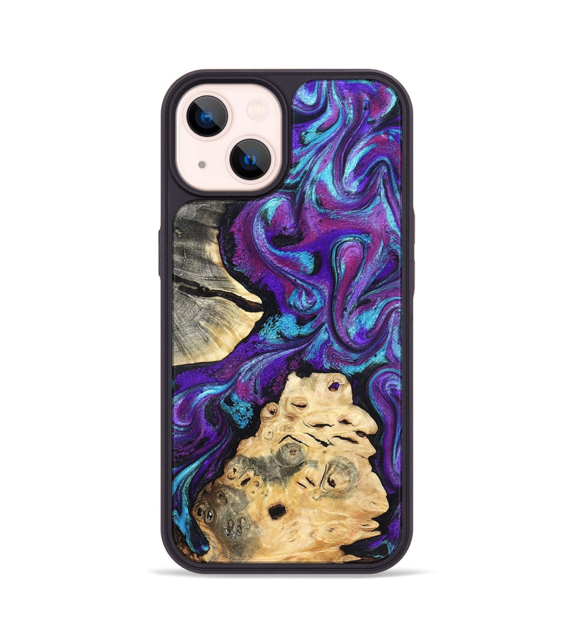 iPhone 14 Wood Phone Case - Alitzel (Purple, 819528)