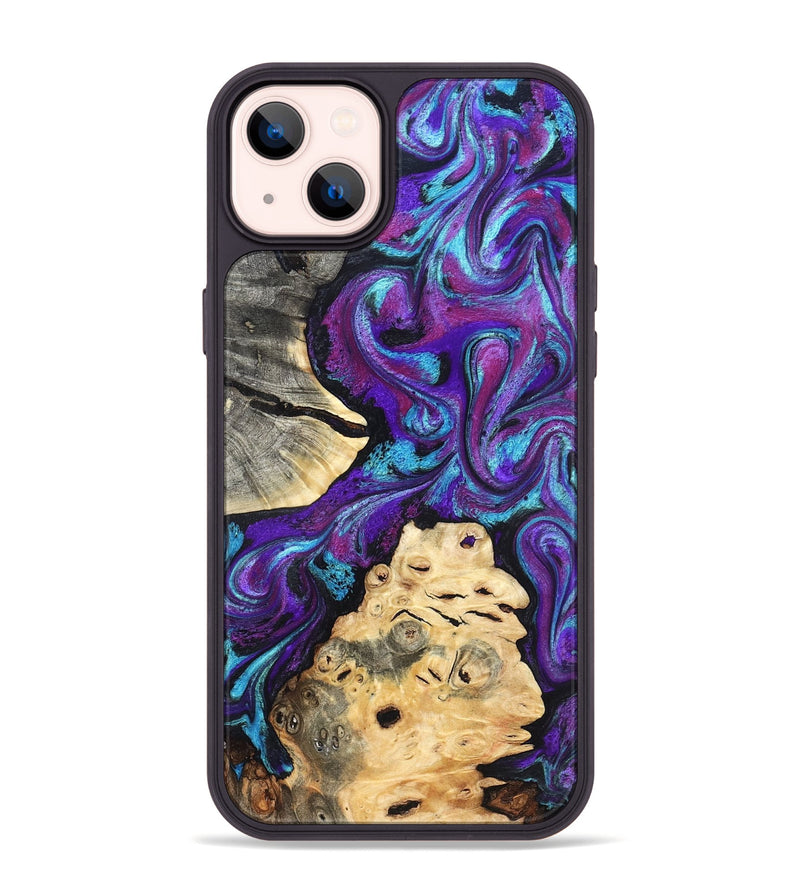 iPhone 14 Plus Wood Phone Case - Alitzel (Purple, 819528)