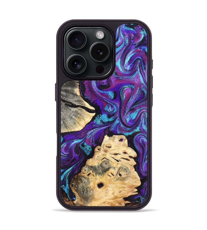 iPhone 16 Pro Wood Phone Case - Alitzel (Purple, 819528)