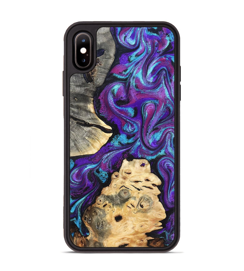 iPhone Xs Max Wood Phone Case - Alitzel (Purple, 819528)