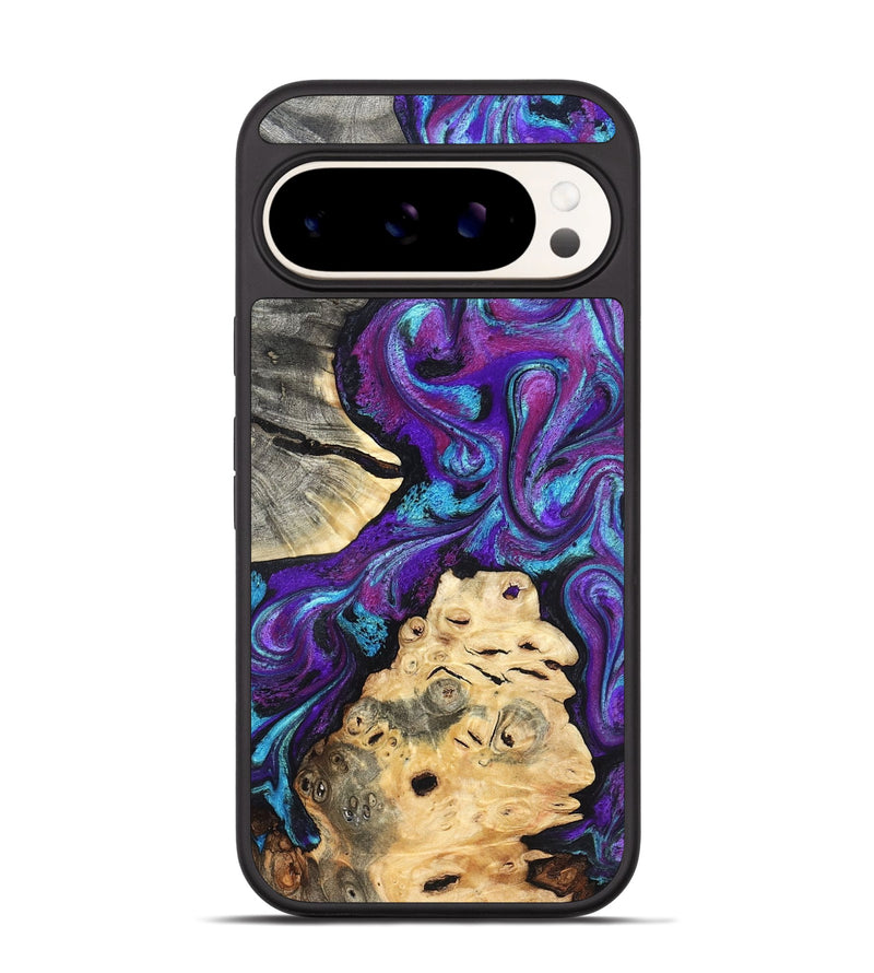 Pixel 9 Wood Phone Case - Alitzel (Purple, 819528)