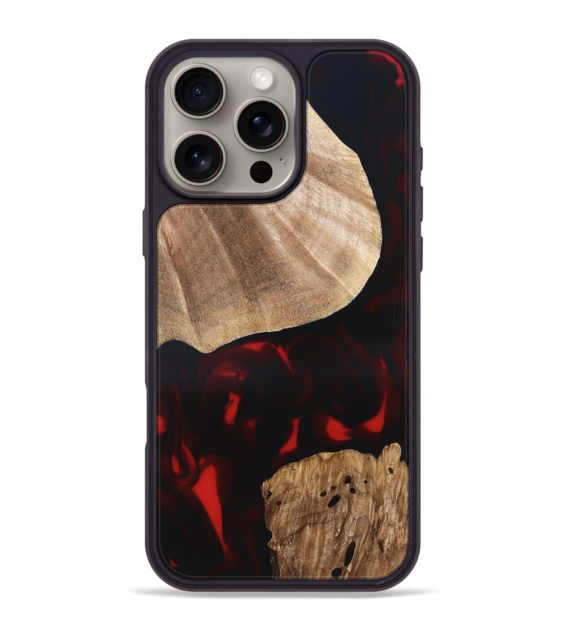 iPhone 16 Pro Max Wood Phone Case - Noelia (Red, 819530)