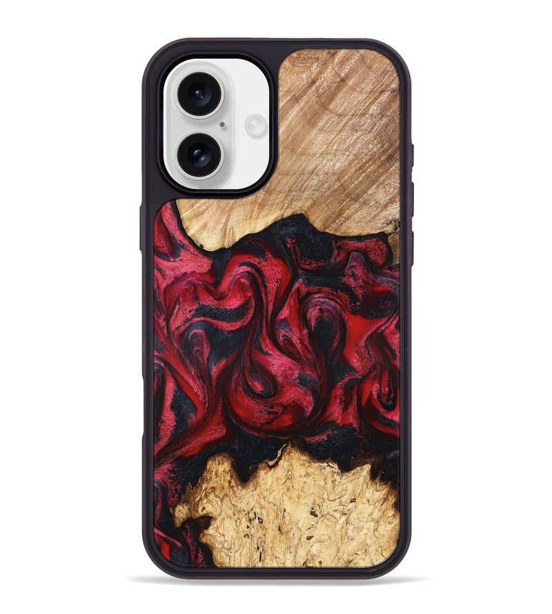 iPhone 16 Plus Wood Phone Case - Terra (Red, 819532)