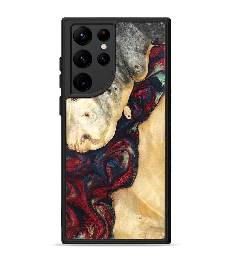 Galaxy S22 Ultra Wood Phone Case - Ocie (Red, 819533)