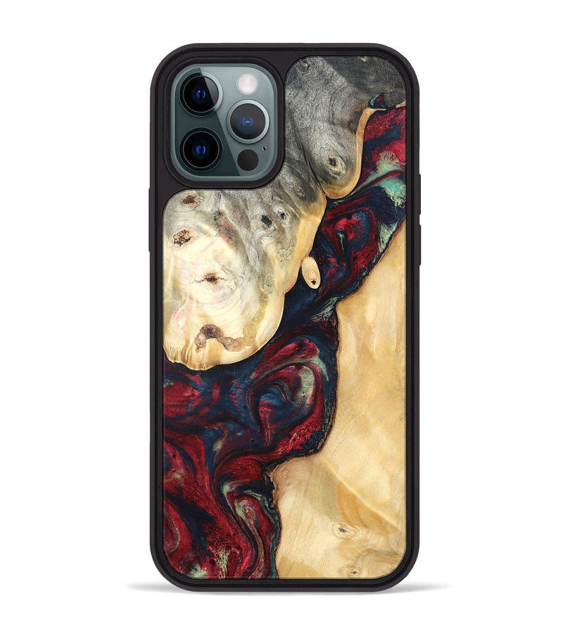 iPhone 12 Pro Max Wood Phone Case - Ocie (Red, 819533)