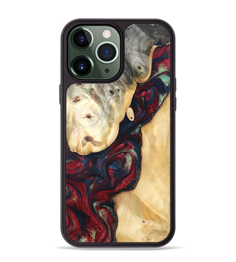 iPhone 13 Pro Max Wood Phone Case - Ocie (Red, 819533)