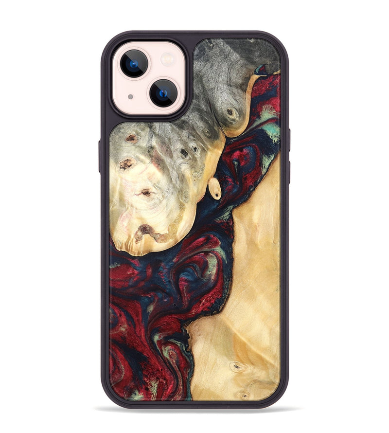 iPhone 14 Plus Wood Phone Case - Ocie (Red, 819533)