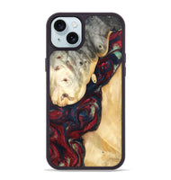 iPhone 15 Plus Wood Phone Case - Ocie (Red, 819533)