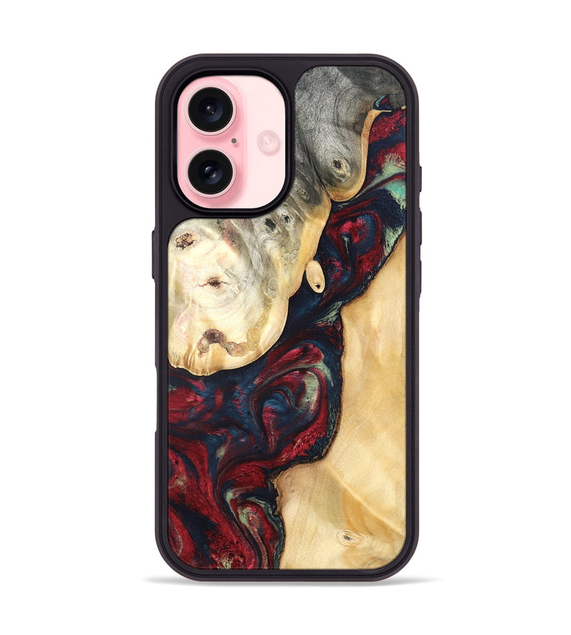 iPhone 16 Wood Phone Case - Ocie (Red, 819533)