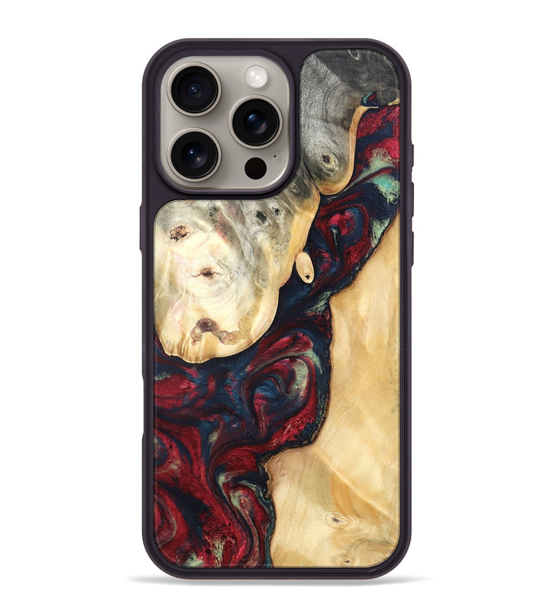 iPhone 16 Pro Max Wood Phone Case - Ocie (Red, 819533)