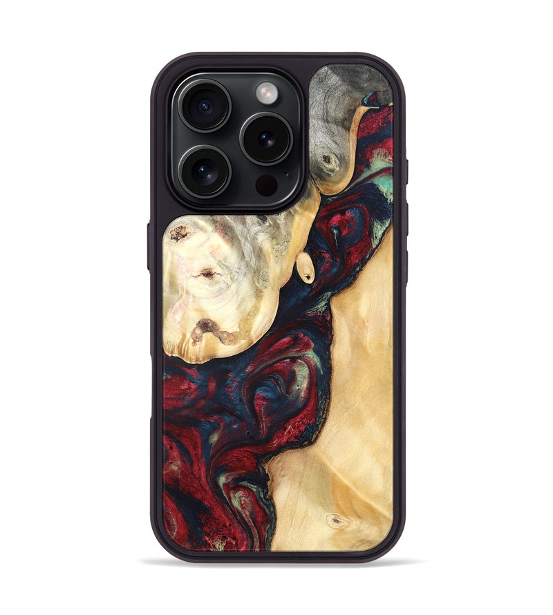iPhone 16 Pro Wood Phone Case - Ocie (Red, 819533)