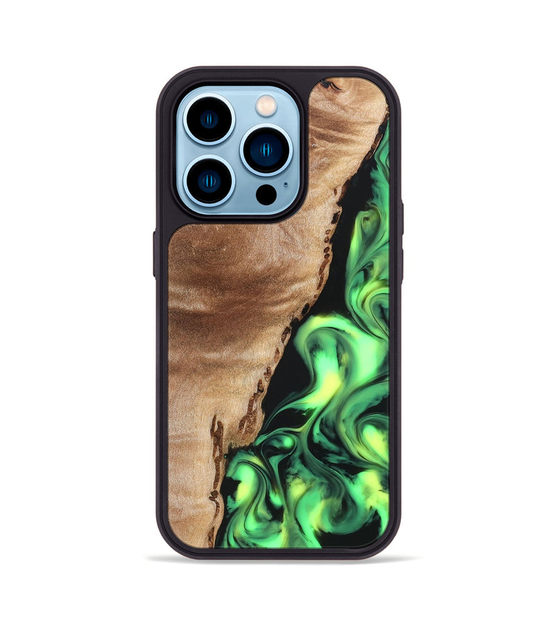 iPhone 14 Pro Wood Phone Case - Jeanna (Neon, 819539)