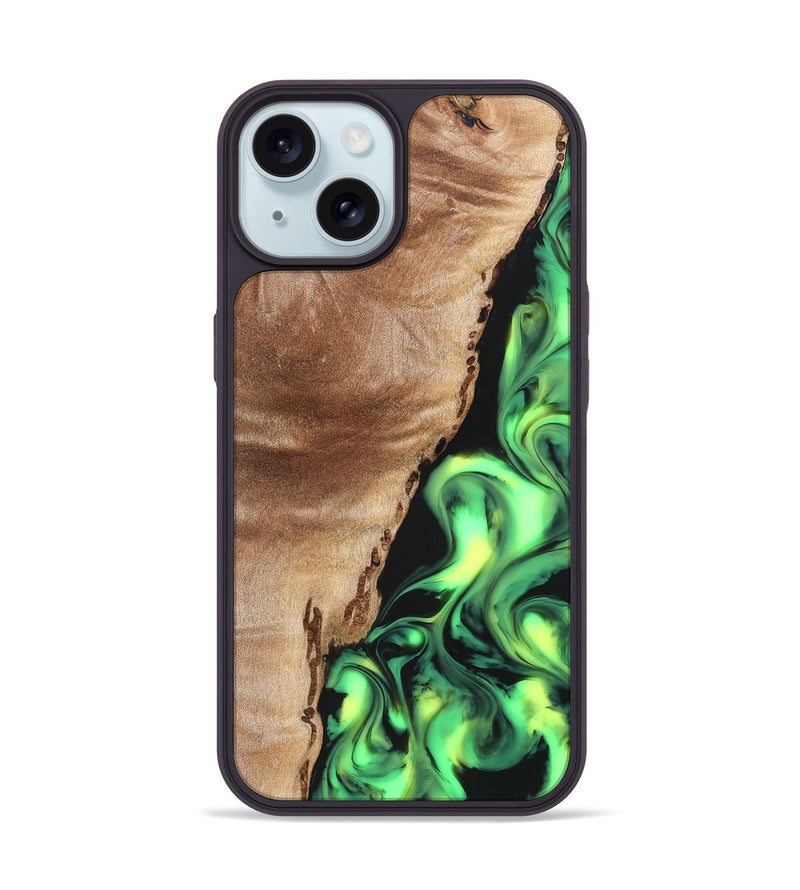 iPhone 15 Wood Phone Case - Jeanna (Neon, 819539)