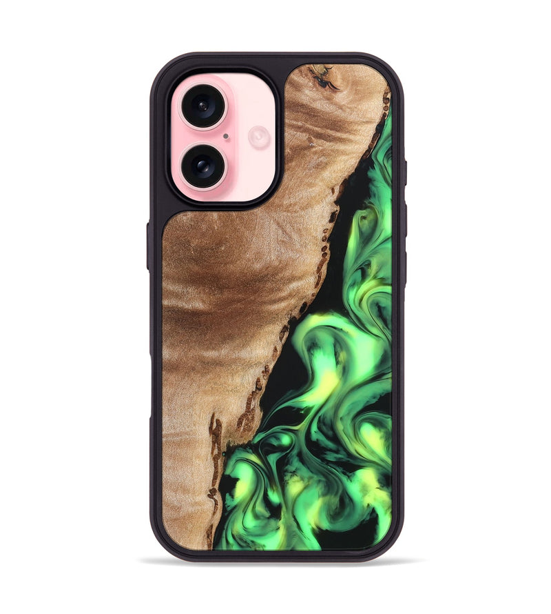 iPhone 16 Wood Phone Case - Jeanna (Neon, 819539)