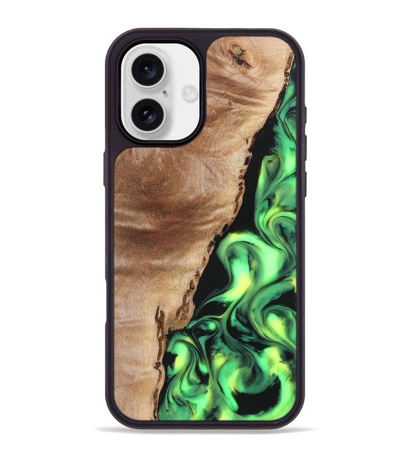 iPhone 16 Plus Wood Phone Case - Jeanna (Neon, 819539)