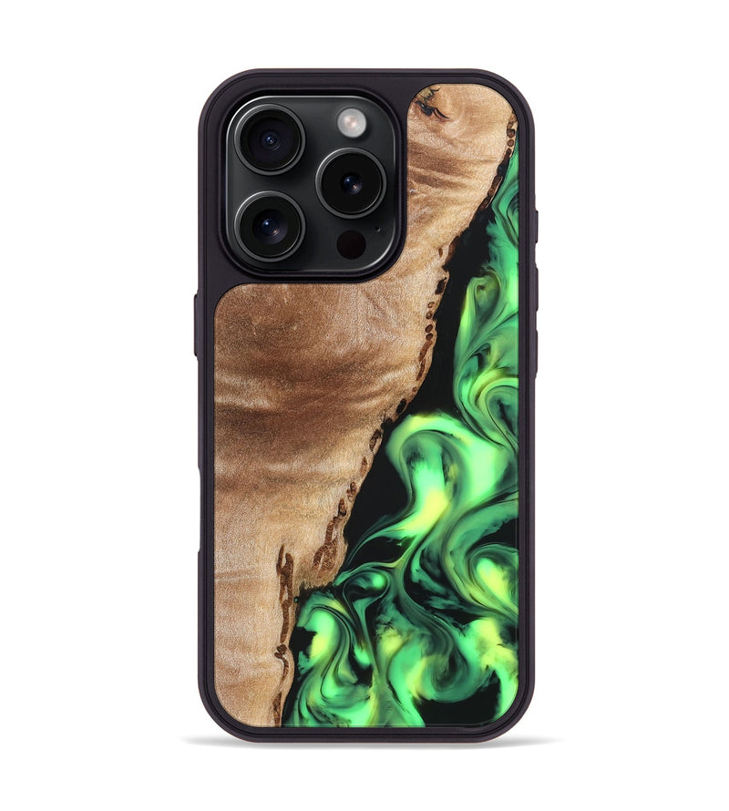 iPhone 16 Pro Wood Phone Case - Jeanna (Neon, 819539)