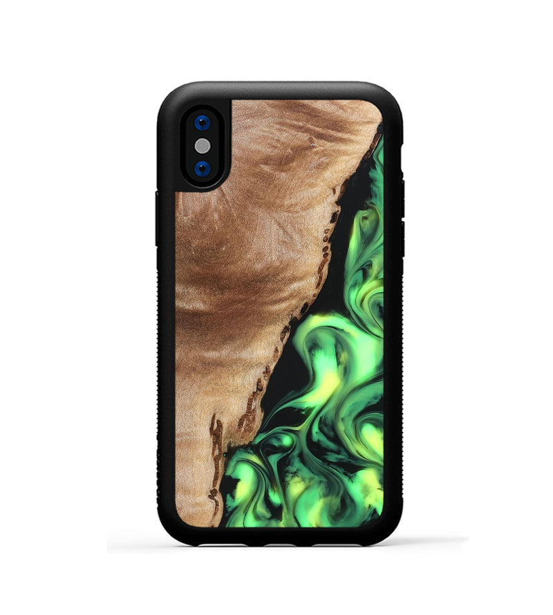 iPhone Xs Wood Phone Case - Jeanna (Neon, 819539)