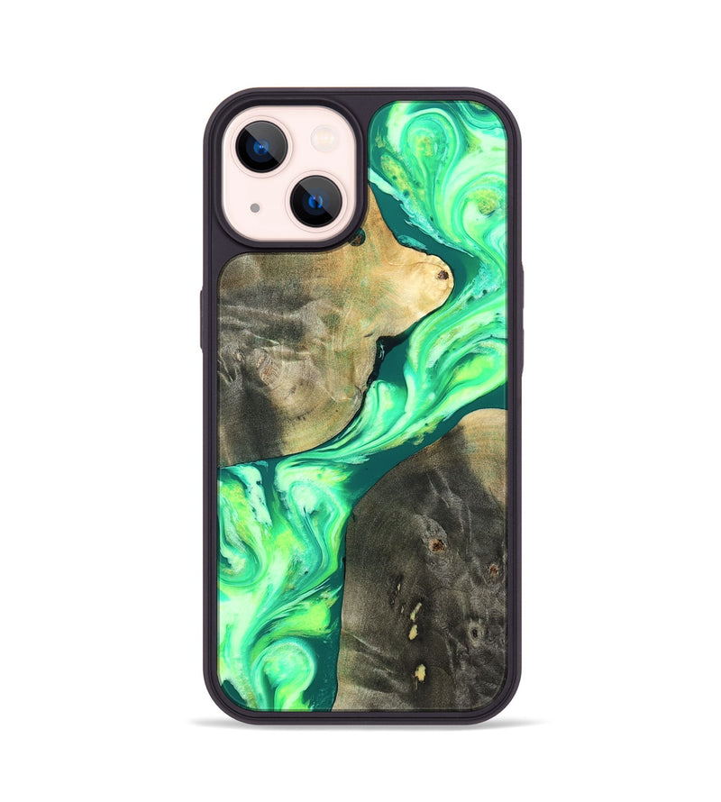 iPhone 14 Wood Phone Case - Zella (Neon, 819540)