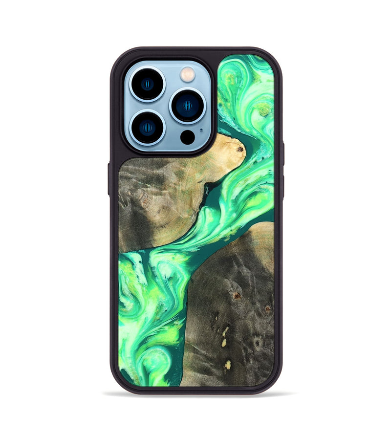 iPhone 14 Pro Wood Phone Case - Zella (Neon, 819540)