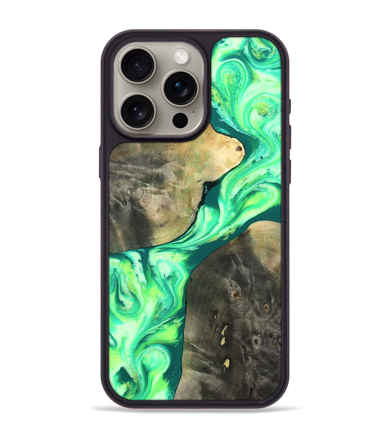 iPhone 15 Pro Max Wood Phone Case - Zella (Neon, 819540)