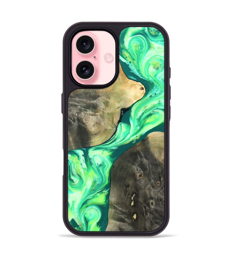 iPhone 16 Wood Phone Case - Zella (Neon, 819540)