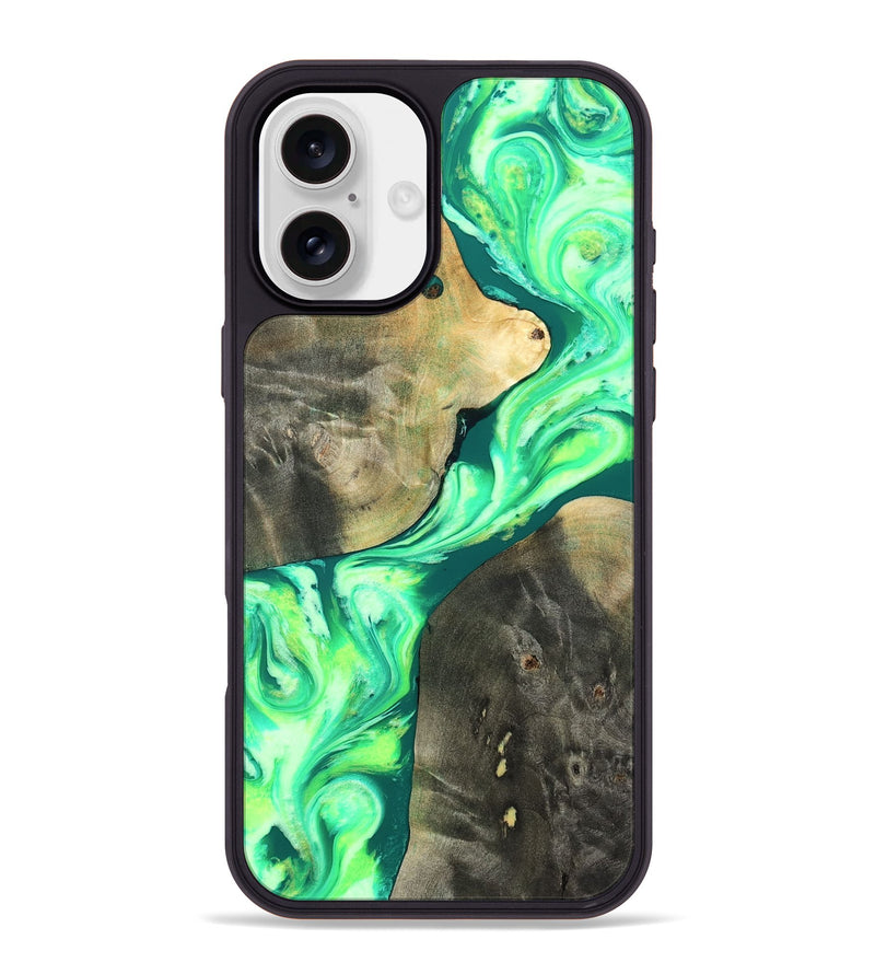 iPhone 16 Plus Wood Phone Case - Zella (Neon, 819540)