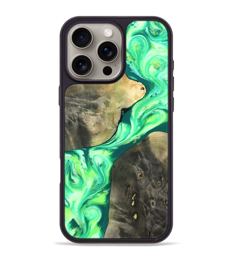 iPhone 16 Pro Max Wood Phone Case - Zella (Neon, 819540)