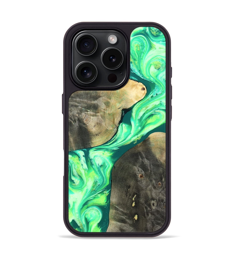 iPhone 16 Pro Wood Phone Case - Zella (Neon, 819540)