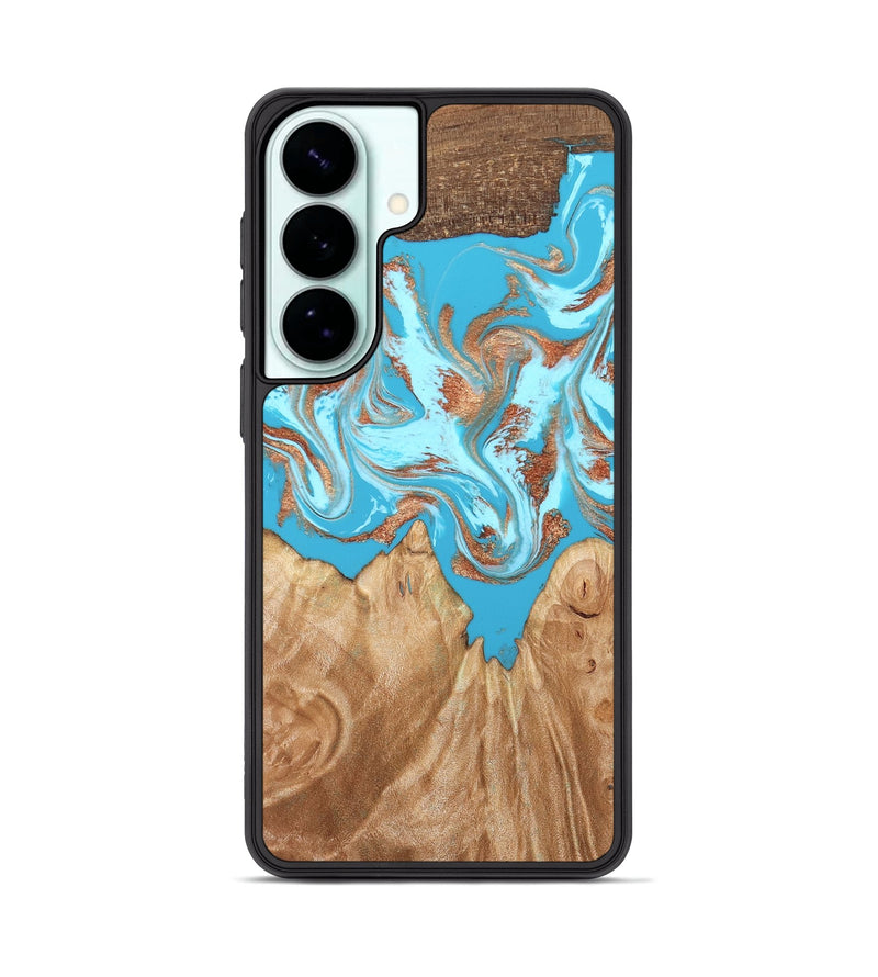 Galaxy S26 Plus Wood Phone Case - Nico (Teal & Gold, 819542)