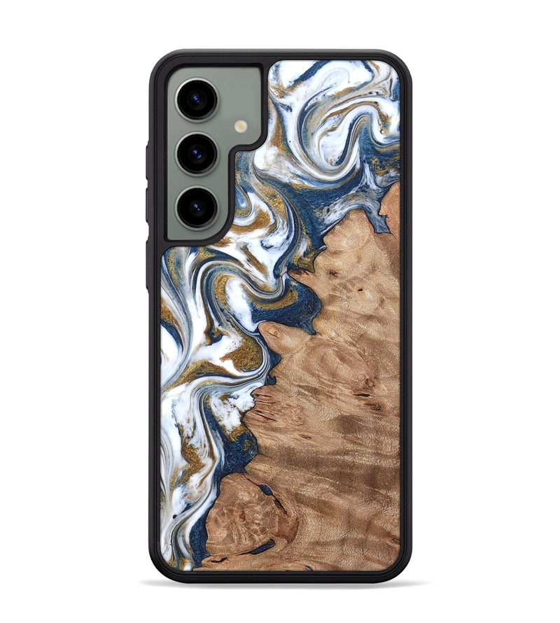 Galaxy S24 Plus Wood Phone Case - Caspian (Teal & Gold, 819543)