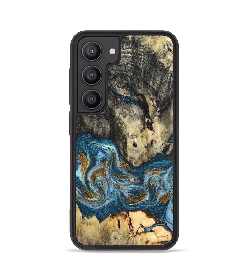 Galaxy S23 Wood Phone Case - Saylor (Teal & Gold, 819544)