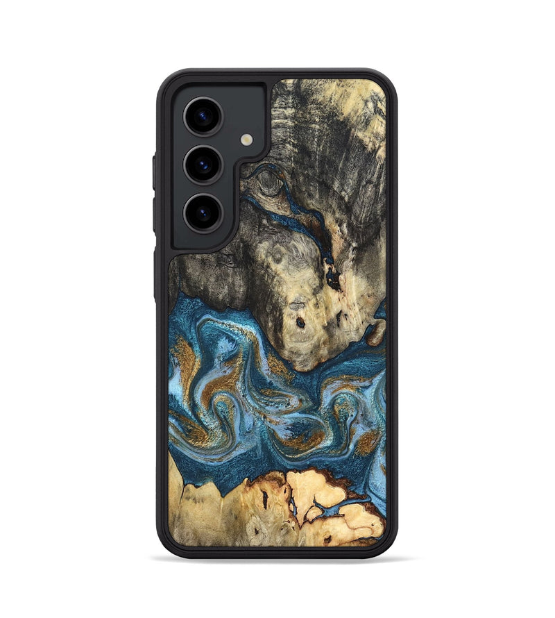 Galaxy S24 Wood Phone Case - Saylor (Teal & Gold, 819544)