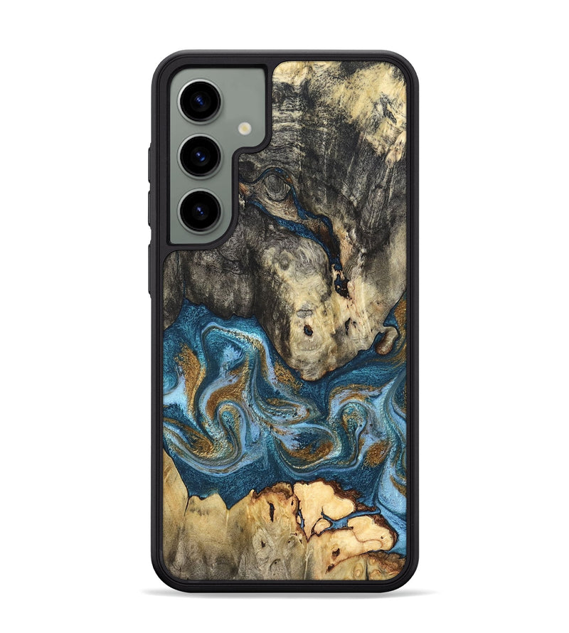 Galaxy S24 Plus Wood Phone Case - Saylor (Teal & Gold, 819544)