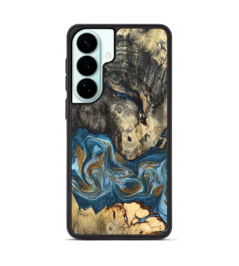 Galaxy S26 Plus Wood Phone Case - Saylor (Teal & Gold, 819544)