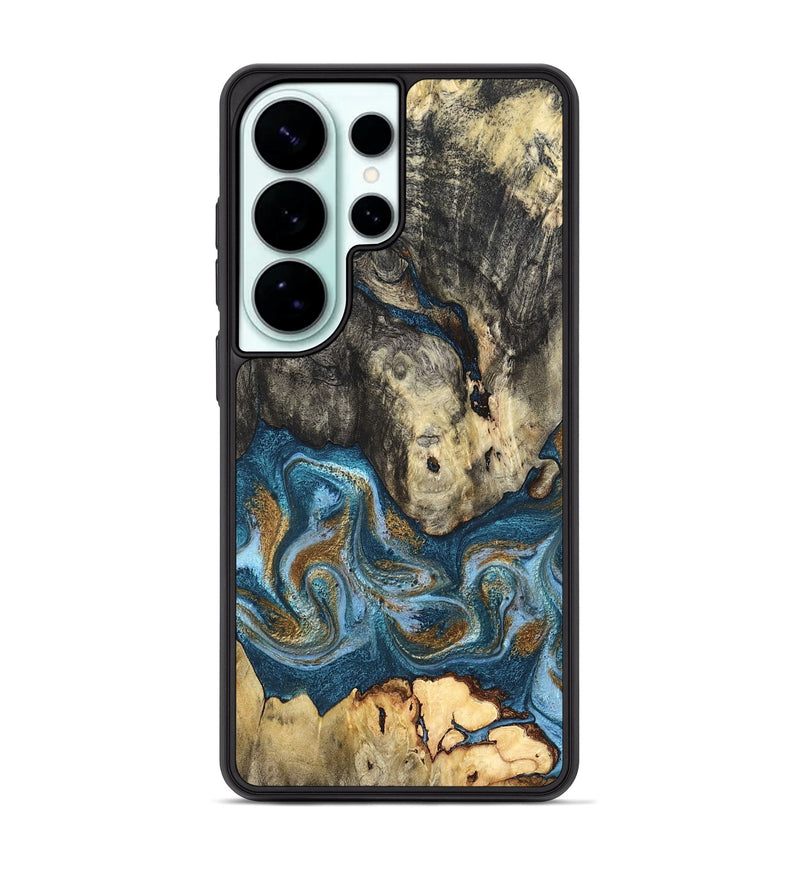 Galaxy S26 Ultra Wood Phone Case - Saylor (Teal & Gold, 819544)