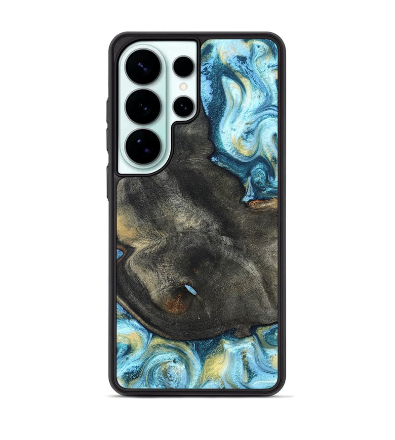 Galaxy S26 Ultra Wood Phone Case - Roma (Teal & Gold, 819545)