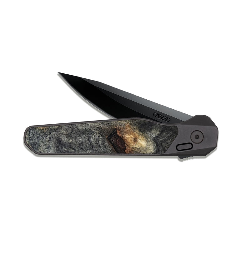 EDC Dark Slate Wood Pocket Knife - Grayce (Wood Burl, 819552)