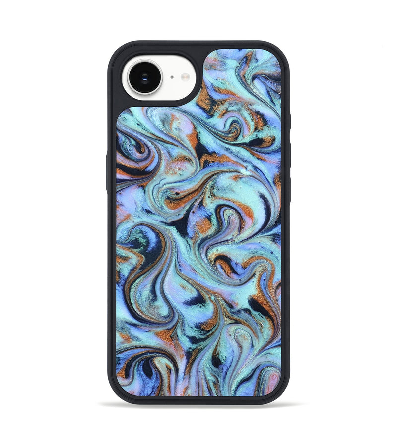 iPhone 17e ResinArt Phone Case - Keith (Teal & Gold, 819558)