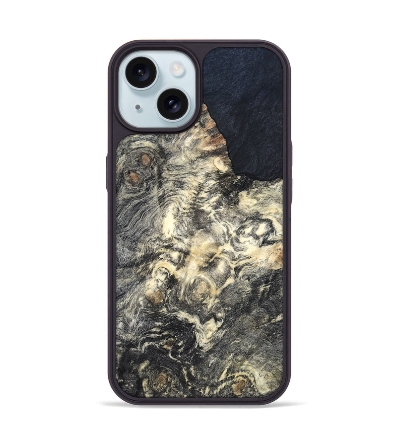 iPhone 15 Wood Phone Case - Simeon (Wood Burl, 819559)