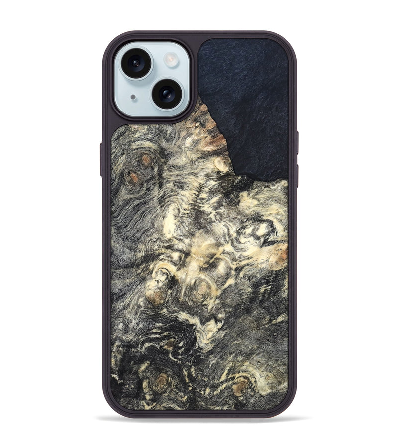 iPhone 15 Plus Wood Phone Case - Simeon (Wood Burl, 819559)