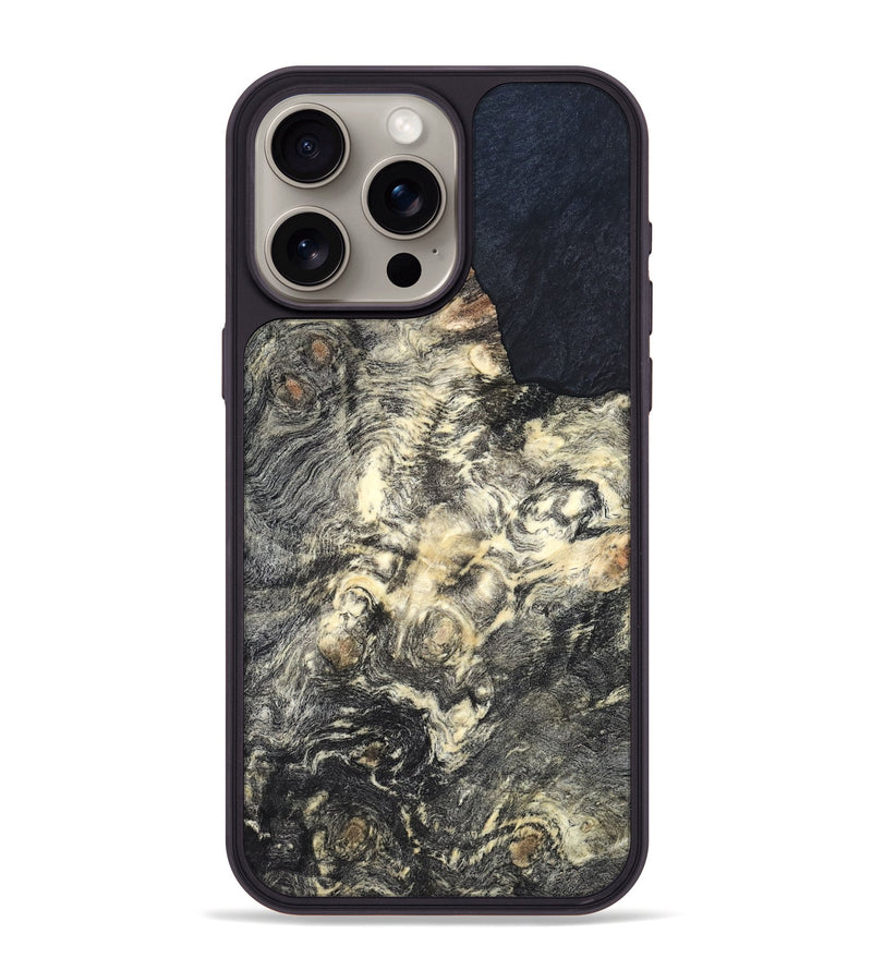 iPhone 15 Pro Max Wood Phone Case - Simeon (Wood Burl, 819559)