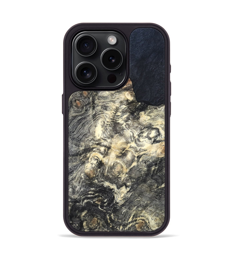 iPhone 15 Pro Wood Phone Case - Simeon (Wood Burl, 819559)