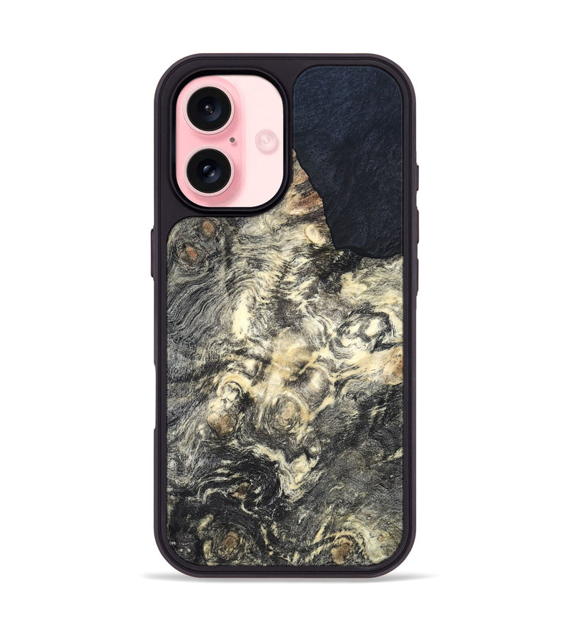 iPhone 16 Wood Phone Case - Simeon (Wood Burl, 819559)
