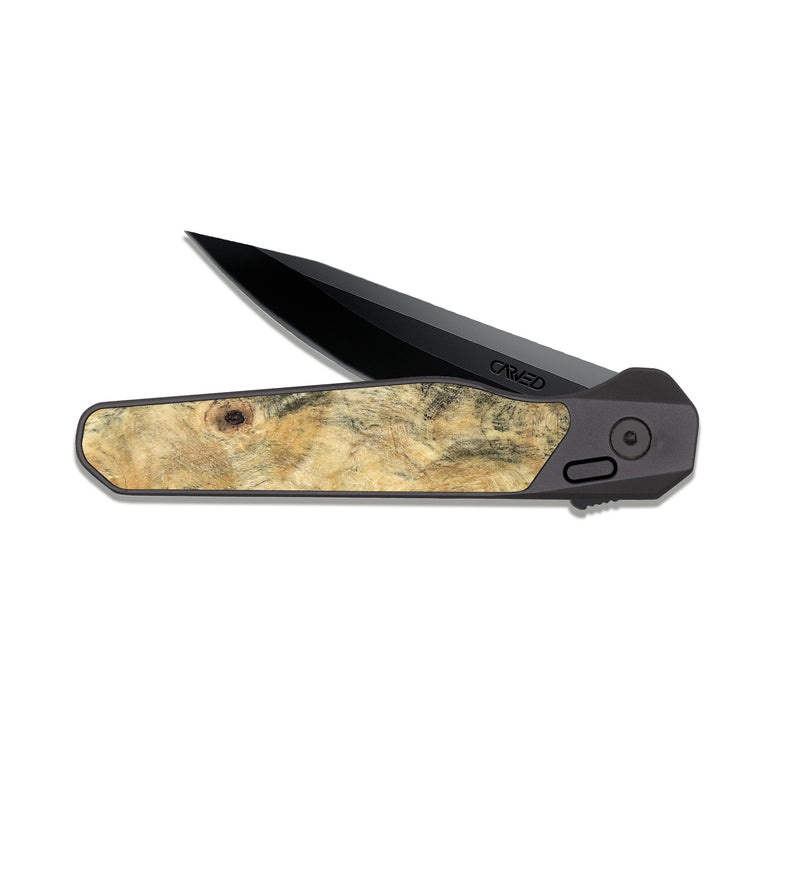 EDC Dark Slate Wood Pocket Knife - Mariana (Wood Burl, 819561)