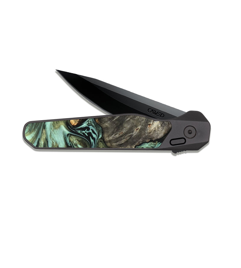 EDC Dark Slate Wood Pocket Knife - Reid (Green, 819562)