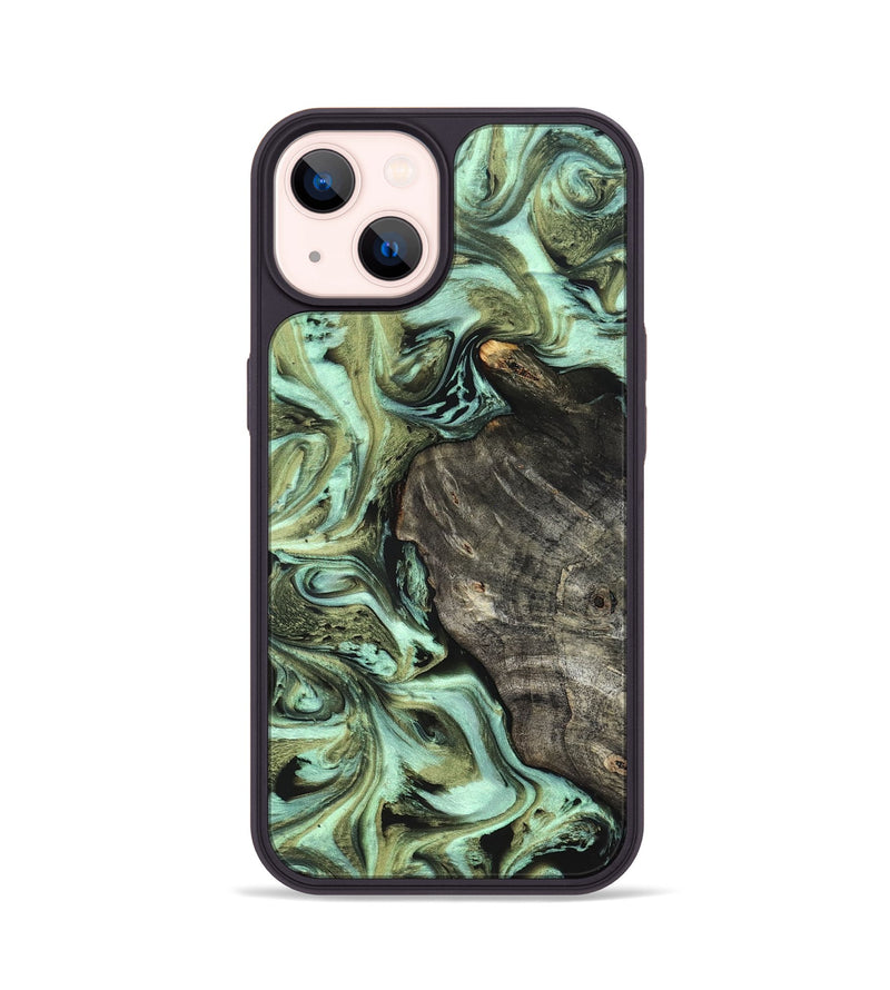 iPhone 14 Wood Phone Case - Reid (Green, 819562)
