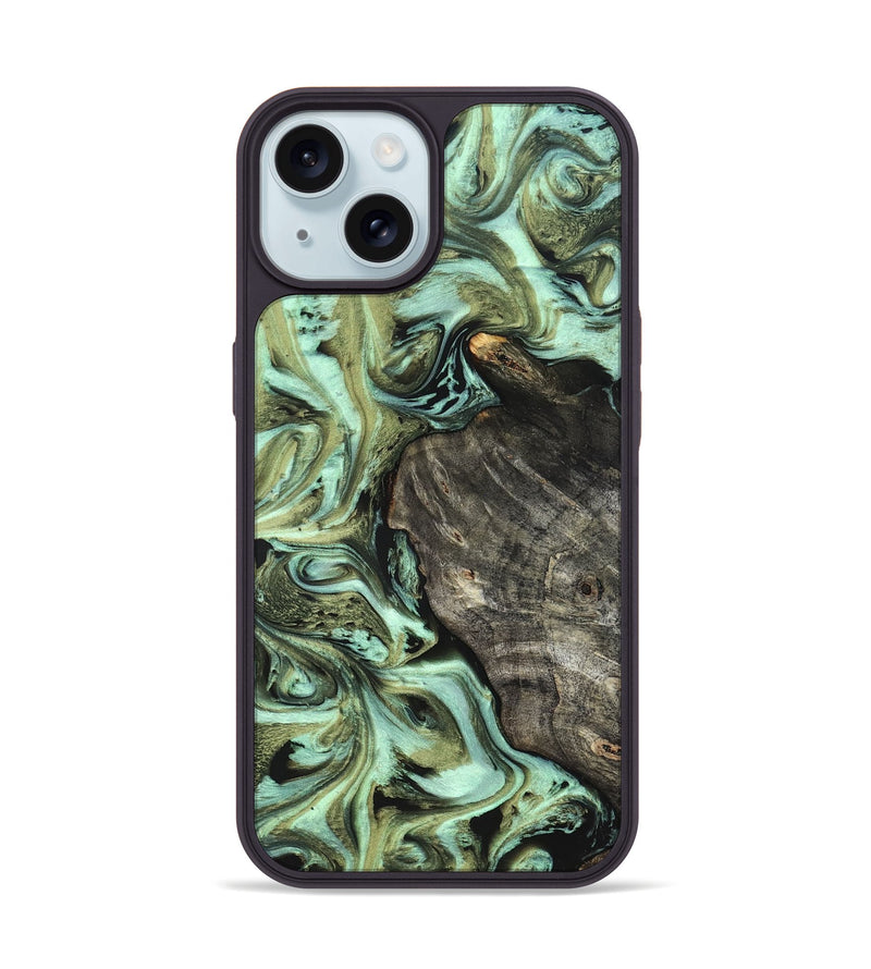 iPhone 15 Wood Phone Case - Reid (Green, 819562)