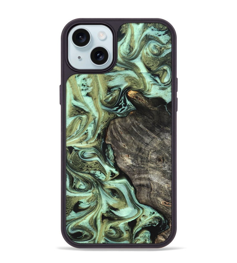iPhone 15 Plus Wood Phone Case - Reid (Green, 819562)