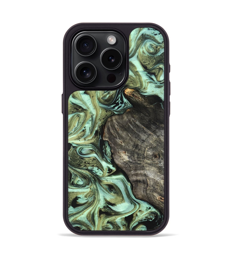 iPhone 15 Pro Wood Phone Case - Reid (Green, 819562)