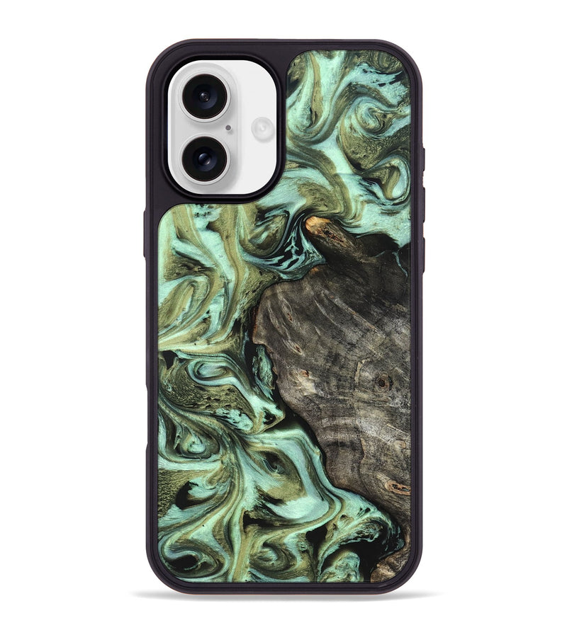 iPhone 16 Plus Wood Phone Case - Reid (Green, 819562)